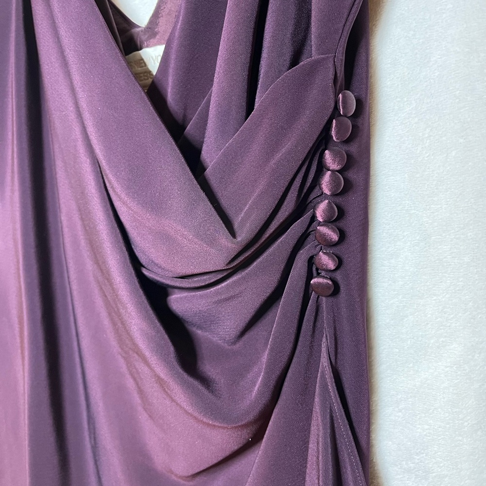 Jones New York Purple Asymmetrical Cocktail Gown